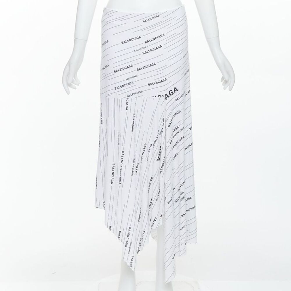 Balenciaga 2018 Asymmetric Midi Skirt